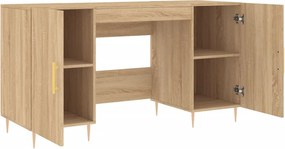 vidaXL Γραφείο Sonoma Δρυς 140 x 50 x 75 εκ. από Επεξεργασμένο Ξύλο