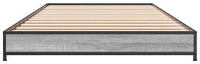 vidaXL Πλαίσιο Κρεβατιού Γκρι Sonoma 100x200 εκ. Επεξ. Ξύλο &amp; Μέταλλο