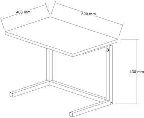 Γραφείο Laptop Atlantic Πεύκο PREFLES 60x40x47