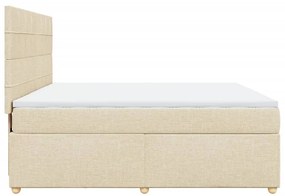 ΚΡΕΒΑΤΙ BOXSPRING ΜΕ ΣΤΡΩΜΑ ΚΡΕΜ 180X200 ΕΚ. ΥΦΑΣΜΑΤΙΝΟ 3291364