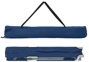 vidaXL Αναδιπλούμενο Κρεβάτι Κάμπινγκ Μπλε 194 x 62,5 x 42,5 εκ