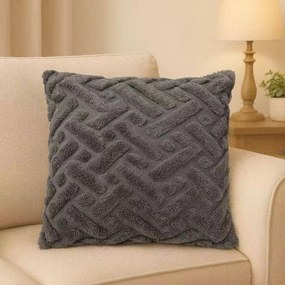 Διακοσμητική Μαξιλαροθήκη Διπλής Όψης Γκρι MX16989