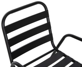 Καρέκλα PRELUDE C5970.03 με Μεταλλικό Σκελετό και Κάθισμα Αλουμινίου Μαύρη 54x56x79Υεκ 54x56x79 εκ.