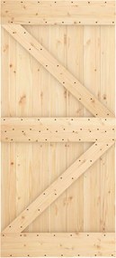 vidaXL Συρόμενη Πόρτα Φυσικό και Μαύρο 95 x 210 cm