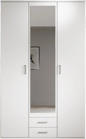Ντουλάπα Karl με καθρέπτη Λευκή 120x196x54cm