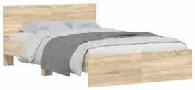 vidaXL Πλαίσιο Κρεβατιού με Κεφαλάρι Sonoma Δρυς 120x190 εκ.