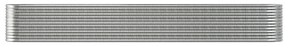 vidaXL Ζαρντινιέρα Ασημί 512x80x68 εκ. Ατσάλι με Ηλεκτρ. Βαφή Πούδρας