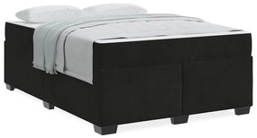 vidaXL Σκελετός κρεβατιού με στρώμα Μαύρο 140 x 200 cm Βελούδο