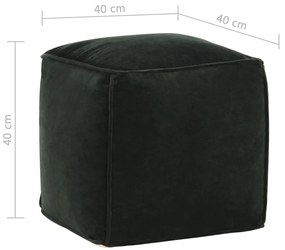 vidaXL Πουφ Κυπαρισσί 40 x 40 x 40 εκ. από Βαμβακερό Βελούδο