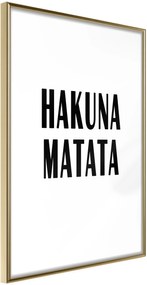 Αφίσα - Hakuna Matata - 20x30 - Χρυσό - Χωρίς πασπαρτού