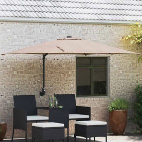 vidaXL Ομπρέλα Κήπου Taupe 248,5 x 247,5 x 160 εκ.