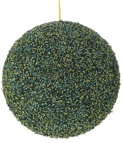 Χριστουγεννιάτικη Μπάλα Polyfoam Σμαραγδί Glitter 10εκ. iliadis 83511