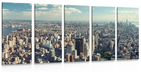 Άποψη εικόνας 5 μερών του μαγευτικού κέντρου της Νέας Υόρκης - 100x50
