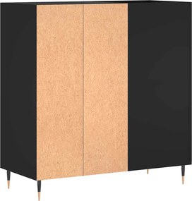 vidaXL Δισκοθήκη Μαύρη 84,5 x 38 x 89 εκ. από Επεξεργασμένο Ξύλο