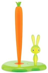 Βάση για Χαρτί Κουζίνας Bunny &amp; Carrot ASG42 GR 20,2x16x34cm Green-Orange Alessi Πλαστικό