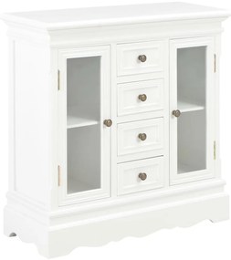 vidaXL Συρταριέρα Λευκή 70 x 28 x 70 εκ. από Μασίφ Ξύλο Πεύκου