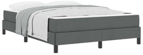 vidaXL Κρεβάτι με ελατήρια Άλλο Σκούρο γκρι 140 x 190 cm ύφασμα