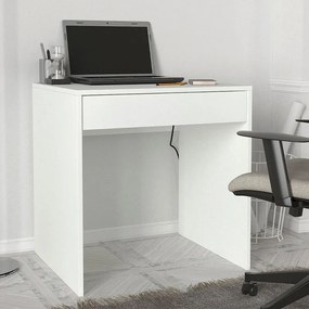Γραφείο εργασίας Mida Megapap χρώμα λευκό 72x60x73,8εκ.