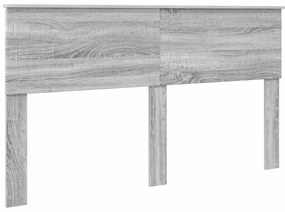 vidaXL Κρεβάτι Αποθήκης Γκρίζο Σονομα 160 x 200 cm Επεξεργασμένο ξύλο