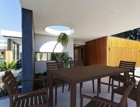 Τραπέζι πολυπροπυλένιου Ares 140x80 Σκ.Καφέ