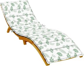 vidaXL Μαξιλάρι Ξαπλώστρας με Σχέδιο Φύλλων από Ύφασμα Oxford