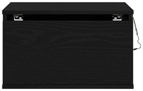 vidaXL Τοίχου κομοδίνο Μαύρη δρυς 50 x 36 x 30 εκ Επεξεργασμένο ξύλο
