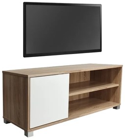 Έπιπλο τηλεόρασης Ellon pakoworld μελαμίνης sonoma-λευκό 120x40x41εκ.