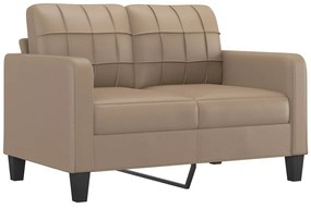 vidaXL Πολυθρόνες Σετ 2 Τεμ. Καπουτσίνο Συνθετικό Δέρμα Μαξιλάρια