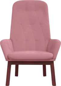 vidaXL Πολυθρόνα Relax Ροζ Βελούδινη