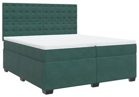 ΚΡΕΒΑΤΙ BOXSPRING ΜΕ ΣΤΡΩΜΑ ΣΚΟΥΡΟ ΠΡΑΣΙΝΟ 200X200ΕΚ. ΒΕΛΟΥΔΙΝΟ 3293317