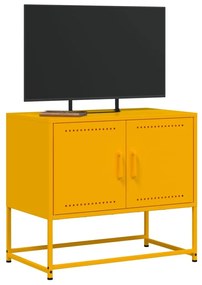 Έπιπλο Τηλεόρασης Μουσταρδί Κίτρινο 68,5x39x60,5 εκ. από Ατσάλι - Κίτρινο