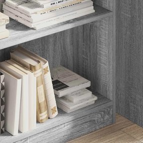 vidaXL Βιβλιοθήκη Γκρι Sonoma 80x24x109 εκ. από Επεξεργ. Ξύλο
