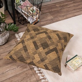 Μαξιλαροθήκη Διακοσμητική Bronx 08 Ocher Teoran 65Χ65 Acrylic,Cotton,Polyester