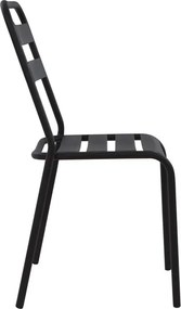 ΚΑΡΕΚΛΑ ΜΕΤΑΛΛΙΚΗ ΜΑΥΡΗ JASON HM5177.01 43x50x86cm