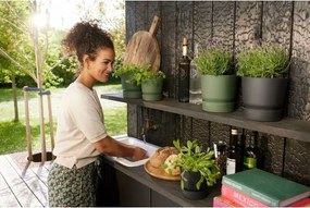 Σετ από Γλάστρες Elho Μαύρο Πλαστική ύλη Στρόγγυλο 2 Τεμάχια