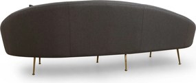 Τριθέσιος Καναπές Σκούρο Γκρι MESIRE 120x255x85