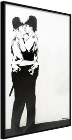 Αφίσα - Banksy: Kissing Coppers II - 20x30 - Μαύρο - Χωρίς πασπαρτού