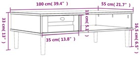 ΤΡΑΠΕΖΑΚΙ ΣΑΛΟΝΙΟΥ SENJA ΚΑΦΕ / ΡΑΤΑΝ 100X55X33 ΕΚ. ΜΑΣΙΦ ΞΥΛΟ 358046