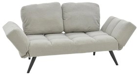 Sofa-bed 3-seater Jackie boucle grey-metal black 190x78x75cm 190x78x75 εκ.