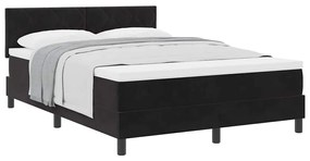 vidaXL Κρεβάτι με Ελατήρια και Στρώμα Μαύρο 140 x 190 cm ύφασμα