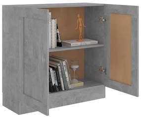 vidaXL Βιβλιοθήκη Γκρι του Σκυροδέματος 82,5x30,5x80 εκ. Επεξ. Ξύλο