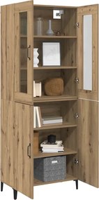 vidaXL Highboard 2 pcs Artisan Oak Επεξεργασμένο ξύλο