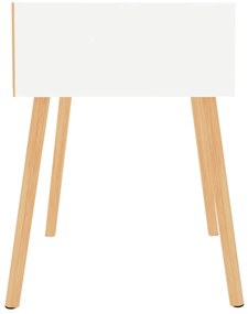 vidaXL Κομοδίνα 2 τεμ. Λευκά 40 x 40 x 56 εκ. από Επεξεργ. Ξύλο