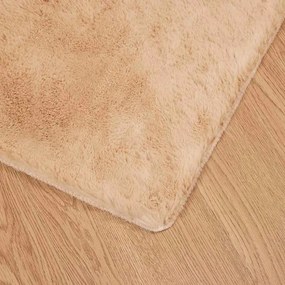 vidaXL Χαλιά Ψεύτικου Κουνελιού Olite Taupe 240 x 240 cm Πολυεστέρας