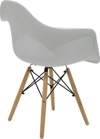 Καρέκλα - Πολυθρόνα Julita PP λευκό-φυσικό πόδι 62x60x78.5 εκ.