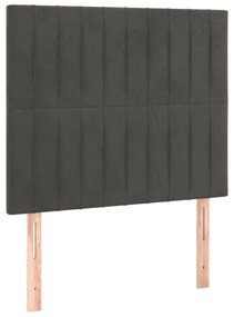 vidaXL Κεφαλάρια Κρεβατιού 2 τεμ. Σκ. Γκρι 80 x 5 x 78/88εκ. Βελούδινο
