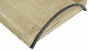 Artekko Tray Διακοσμητικός Δίσκος MDF/Μέταλλο Μπεζ/Μαύρο (49x31x9)cm Σετ/2