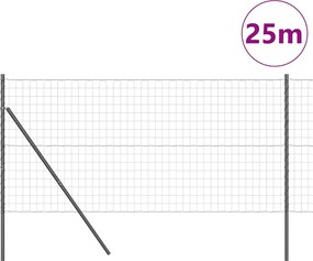 vidaXL Τεντώτο με στήριγμα Γκρι 1,2 x 25 m Ατσάλι