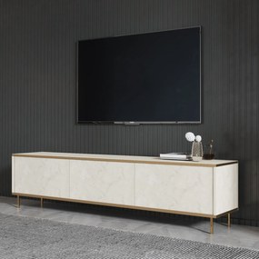 Έπιπλο Τηλεόρασης Τραβερτίνη / Χρυσό IMAJ 180x35x45,2