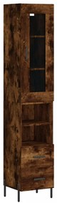 vidaXL Ντουλάπι Καπνιστή δρυς 34,5x34x180 εκ. από Επεξεργασμένο Ξύλο